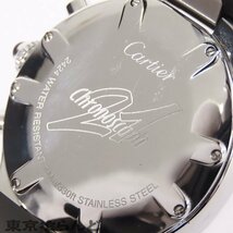 101698982 1円 カルティエ CARTIER クロノスカフ 21 W10125U2 SS ラバー 2424 ヴァンティアン クロノグラフ 黒 腕時計 メンズ クォーツ_画像4