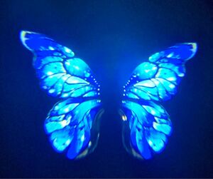 最新ウェルカムドアLED カーテシー カーテシ ライト ランプ 高輝度　蝶々ブルー