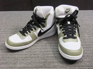 nc コ11-02 NIKE TERMINATR HI BASIC 09年製 ナイキ ターミネーターハイベーシック ホワイト ブラック スピン 336609-101 23.5cm