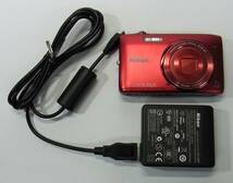 YI コ11-15 Nikon ニコン COOLPIX S3400 RED コンパクトデジタルカメラ 2005万画素 デジカメ クールピクス レッド _画像1