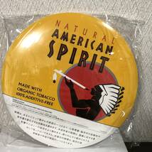 未使用　アメリカンスピリッツ　缶バッジ風置物　壁掛　約25×25cm たばこ　ノベルティ　レア品　非売品　イエロー　黄色_画像1