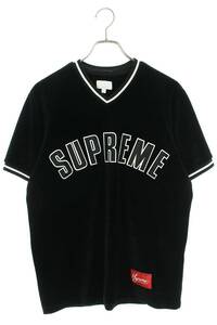 シュプリーム SUPREME 16AW Velour Baseball Top サイズ:S ベロアベースボールTシャツ 中古 BS99