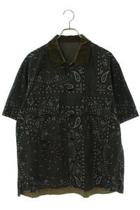 サカイ Sacai 23AW 23-03153M Bandana Print Shirt サイズ:3 バンダナプリント半袖シャツ 中古 BS99