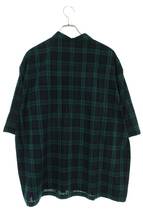 エイシー Acy 23SS ROOM SHIRTS ACY-23SS-002 サイズ:3 ブラックウォッチ柄ハーフボタン半袖シャツ 中古 BS99_画像2