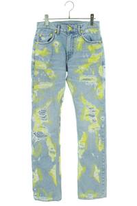 エンドレスデニム Endless Denim Distressed Embroidered Jeans 28インチ ディストレスドエンブロイダリーデニムパンツ 中古 SB01