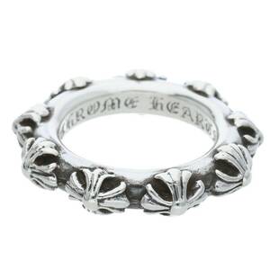 クロムハーツ Chrome Hearts CROSS BAND/クロスバンド サイズ:18号 シルバーリング 中古 NO05