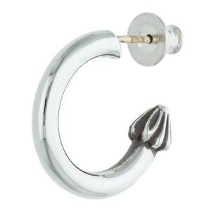 クロムハーツ Chrome Hearts HOOP PLAIN/プレーンフープ シルバーピアス 中古 SJ02