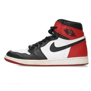 ナイキNIKE 2016 AIRJORDAN 1 RETRO HIGH OG BLACK TOE 555088-125 28.5cm エアジョーダン1レトロハイオージーつま黒スニーカー 中古 BS99