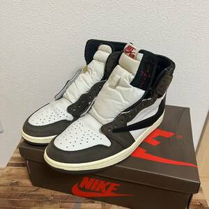 NIKE AIR JORDAN 1 HIGH OG TS SP TRAVIS SCOTT スニーカー エアジョーダン ナイキ トラヴィススコット 箱付き 替え紐付き 27.5cm