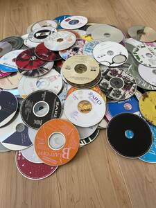 1円スタート 音楽用CD/DVDディスクのみ 約500枚まとめて 大量 ジャンク 90年代中心 工作用など