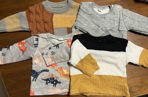 SHEIN 長袖セーター&カットソー 4枚セット ＊6〜9month 