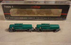1/220スケールZゲージ鉄道模型　ROKUHAN(T004-1)「タキ1000日本石油輸送色２両セット」