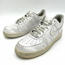 F @ 20年製 '人気 王道モデル'『NIKE ナイキ』AIR FORCE 1 エアフォース LETHER ローカット スニーカー 27.5cm メンズ シューズ CW2288-111_画像1