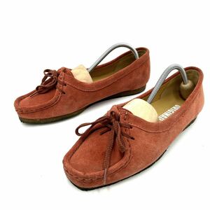 E @ 履き心地抜群 '極上レザー使用'『Clarks ORIGINALS クラークス オリジナルス』本革 SUEDE LETHER パンプス シューズ UK6.5 25.5cm