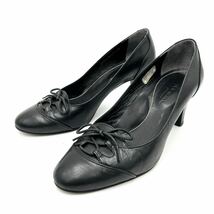 C @ 日本製 '洗礼されたデザイン'『REGAL リーガル』本革 LETHER ヒール パンプス 革靴 24cm 履き心地抜群 レディース 婦人靴 シューズ 黒_画像1