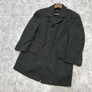 A @ 美品 '洗練されたデザイン'『D'URBAN ダーバン』高品質 WOOL混 3釦 チェスターコート sizeL 着心地抜群 メンズ 上着 アウター GRAY 