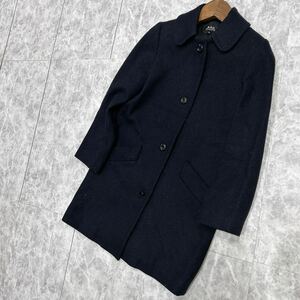 OO @ 古着 '着心地抜群'『A.P.C アーペーセー』jules tournier社製 WOOL混 ステンカラーコート XS レディース 婦人服 アウター 人気モデル