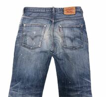 9276《Levi's リーバイス》激シブ色落ち 517 色落ち ダメージ リペア加工 ストレッチ素材 ブーツカット インディゴデニム ジーンズ W31L33_画像5