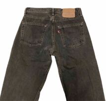 9455《Levi's リーバイス》90'S USA製 501 ボタン裏520 後染め デニム ジーンズ ブラウン W29L34_画像5