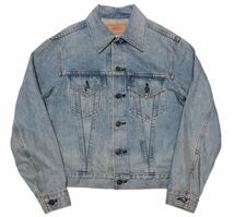 9337《Levi's リーバイス》激シブ色落ち 70505 3rd サードモデル スモールe インディゴデニム ジャケット Gジャン S_画像1