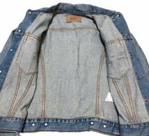 9337《Levi's リーバイス》激シブ色落ち 70505 3rd サードモデル スモールe インディゴデニム ジャケット Gジャン S_画像4