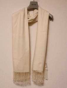  fine quality! wonderful! beautiful goods! Tomorrowland cashmere 100% stole muffler white 