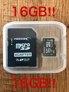 ★ネコポス発送！microSDカード 16GB (SDカードとしても使用可能!)