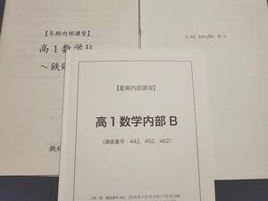 鉄緑会　柳沼先生　夏期　高1数学B　テキスト・冊子　近藤先生　高1数学B鉄則集　フルセット　河合塾　駿台　鉄緑会　Z会　東進　SEG