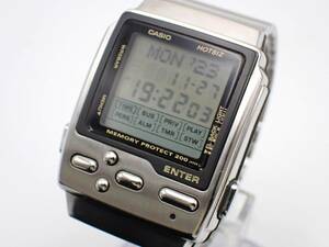 1円～☆稼働品☆CASIO カシオ データバンク HOTBIZ ホットビズ DB-2000 クオーツ メンズ腕時計 メモリープロテクト200 デジタル /N01494