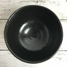 6P53 美品 白鳳窯 黒楽茶碗 卓山造 共箱付き【商品説明必読】 抹茶椀 茶器 茶道具 陶器 陶磁器 煎茶道具 1000-_画像3