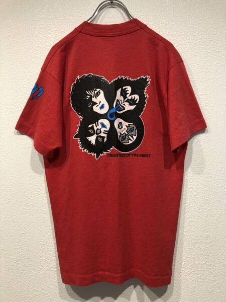 80s KISS キッス vintage ビンテージ tシャツ USA製 FRUIT OF THE LOOM フルーツオブザルーム シングルステッチ ヴィンテージ