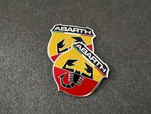 アバルト ABARTH★5.5*6CM★カーステッカー エンブレム プレート アルミ製 フェンダーバッジ シール 傷を隠す 2枚セット 557番_画像6