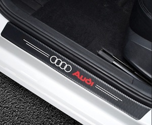 アウディ AUDI 車用ドア敷居プレートプロテクター　フロント/リアドア敷居　ソフトラバー 4個セット 送料無料 05番