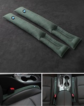 BMW シートコンソール サイドクッション 車用 隙間クッション 小物落下防止 スエード素材 2本セット グリーン_画像2