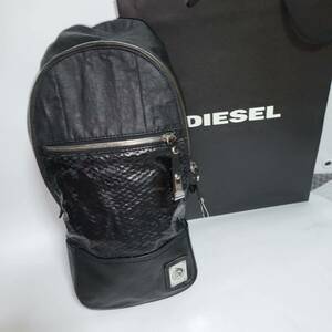 ◇美品◇ディーゼル DIESEL◇メンズ◇ワンショルダーバッグ◇ボディバッグ◇本革レザー×pvcラバー素材メタル◇人気ブランド/ディーゼル