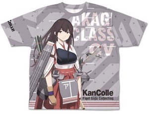 ●未開封 艦隊これくしょん 艦これ 赤城改二 両面フルグラフィックTシャツ グレー Lサイズ 二次元コスパ COSPA　【23/1114/01