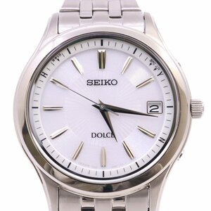 SEIKO セイコー ドルチェ ソーラー電波 メンズ 腕時計 白文字盤 純正SSベルト SADZ123 / 7B24-0AV0【いおき質店】