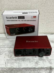 1円オークション 美品 Focusrite フォーカスライト Scarlett Solo 3rd Gen オーディオインターフェース 第3世代 音響機材