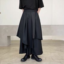 【 袴 パンツ ブラック XL ワイド 変形 かっこいい オシャレ 大人 モード 地雷系 】_画像3