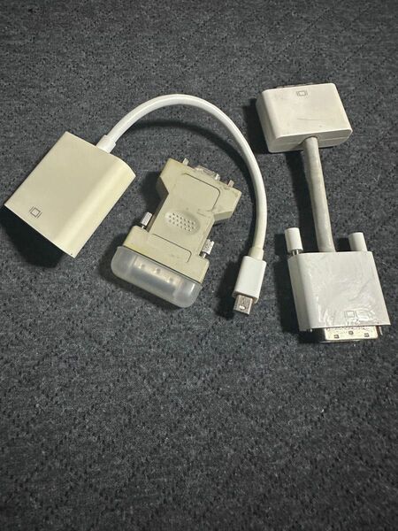 mini DisplayPort DVI変換ケーブル他３点セット中古品