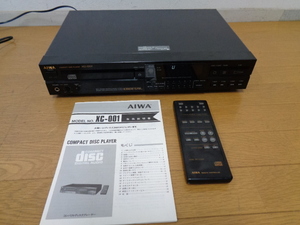 ★AIWA　アイワ　XC-001　CDプレイヤー　取説、リモコン付き　ジャンク★　　