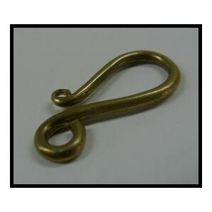 真鍮製BrassエンドパーツSカン S字フック連結金具/ネックレスチェーンの留め金に◎の画像1