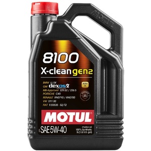 ■在庫処分特価■MOTUL モチュール エンジンオイル 8100 X-clean GEN2 エックスクリーンジェン2 5W40 5L缶 100%化学合成