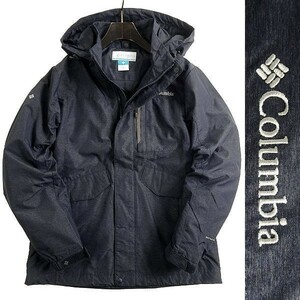 □Columbia コロンビア 高通気防水 高耐久ナイロン混 フーデッド ジャケット ブルゾン アウトドアウェア YLK300 464 90/S ▲020▼bus137co