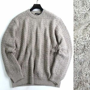 MACKINTOSH LONDON マッキントッシュ 定価5.9万 BABY ALPACA 高級ベビーアルパカ クルーネック ニット セーター 821 44 LL ▲080▼bus1435e