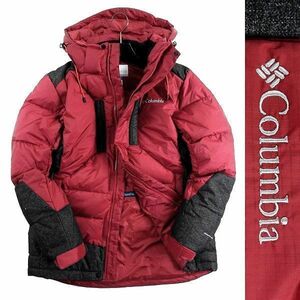 ■Columbia コロンビア 定3.2万 リップストップナイロン フーデッド ダウンジャケット アウトドアウェア YMG002 264 105/XL▲030▼bus040co