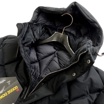 mont-bell モンベル 新品 定価4.7万 EX GOOSE DOWN ラクーンファー付きフーデッド ロングダウンコート WMDK-712 BK 100/L ▲120▼bus9396a_画像4