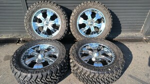 295/55R20 NITTO A/Tタイヤ ホイール付き 中古4本セット FJ /ランクル等に バリ山