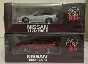 1/64 BM CREATIONS 日産 180SX PRS13 (RHD)白・赤 2台セット【新品・シュリンク未開封】