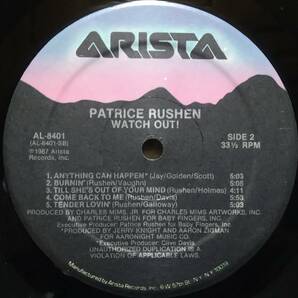 【LP Soul】Patrice Rushen「Watch Out!」オリジナル US盤の画像5